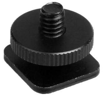 1/4 inch Tripod Screw to Flash HotShoe Mount Aluminum Adapter Light Stand (Black) (Intl)  