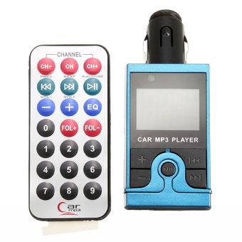 1.44" Wireless LCD Car Kit FM Transmitter Modulato MP3 Player USB TF SD with Remote (Blue/Black) (Intl)  