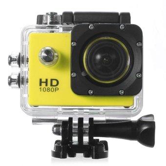 12MP Full HD 1080P Bicycle Helmet Sports DV Action Waterproof Car Camera (Yellow) (Intl)  
