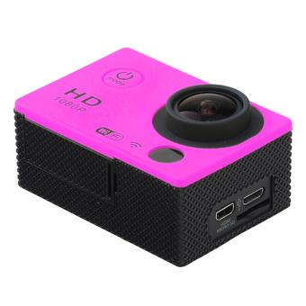 2.0 Inch Screen 12Mp Full Hd 1080P 170 Degree Wifi Waterproof Sport Dv Diving Camera (Pink) (Intl)  