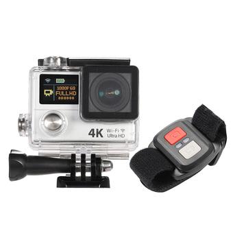 2 Inch Dual Screen LCD Ultra HD Wifi Sports Action Camera 4K 15fps 1080P 60fps 12MP 170° Wide-angle for HDMI Output Waterproof 30m Cam Car DVR FPV (Silver) (Intl)  