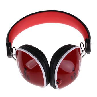 3.5mm Stereo Noise Cancelling Headset Headphone for iPhone iPad Laptop Red  
