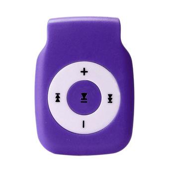 32GB Mini Clip Metal USB MP3 Player (Purple)  