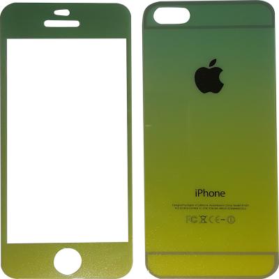 3T Rainbow Green Tempered Glass Screen Protector for iPhone 5 or 5s