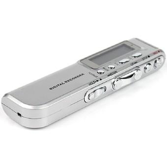 8G Usb Rechargeable Recorder Dictaphone Mp3 Player Digital Audio Voice New Silver  