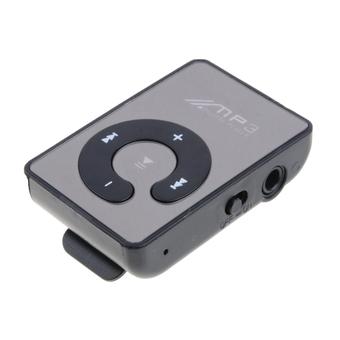 8GB Mini Clip USB MP3 Music Media Player with Micro TF/SD card Slot (Black)  