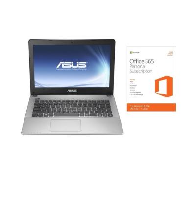 ASUS Notebook A455LB-WX003D Silver Notebook [14 Inch/i7/4 GB/Nvidia GT940M/DOS] + Office 365 Personal