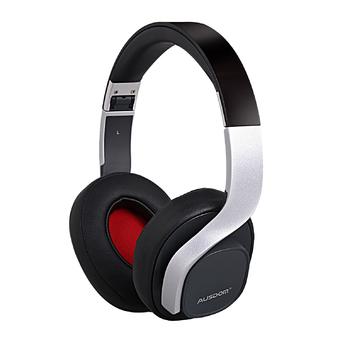 AUSDOM Ausdom M08 Wired Wireless Bluetooth Stereo Headphones with Mic (Black + Silver) (Intl)  