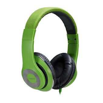 AUSDOM F01 Lightweight Over-The-Ear Wired Stereo Headphones (Green) (Intl)  