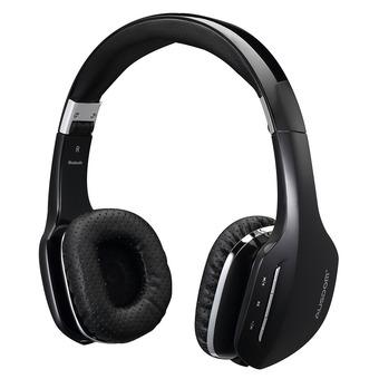 AUSDOM M07 Air-Fi Rumble Wireless Stereo Headphones and Flat Audio Aux Cable (Black)  