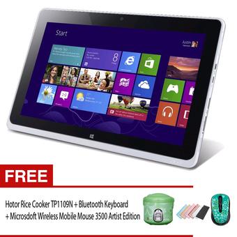Acer Iconia W511 3G - 64GB - Silver + Gratis Bluetooth Keyboard + Microsoft Mouse 3500 Artist Edition + Hotor Rice Cooker TP 1109N Hijau  