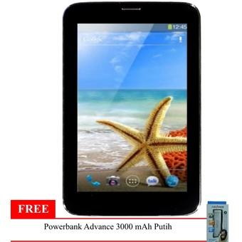 Advan Vandroid T1K Tablet 7" - Dual GSM + Powerbank Advance 3000 mAh - Hitam  
