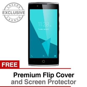 Alcatel Flash 2 - 16GB - Volcanic Grey + Gratis Premium Flip Cover + Screen Protector  