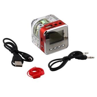 Allwin Mini USB Multimedia Speaker Micro SD TF Card (White/Red)  