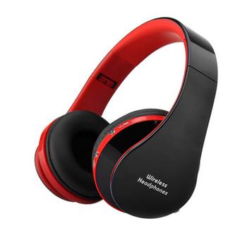 Andoer Wireless Bluetooth Headphones Stereo Foldable Handsfree Headset with Mic Microphone for iPhone (Red) (Intl)  
