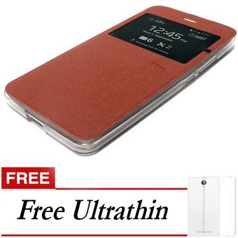 Angel Flip Cover for Xiaomi Redmi note 3 - Coklat Gratis Ultrathin  
