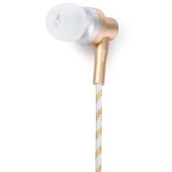 Ansee M301 Super Bass In-ear Earphone 3.5mm Jack Stereo Headphone 1.2m Knitted Cable with Microphone for iPhone 6 / 6 Plus 5 5S 4 4S Samsung Smartphones MP3 Computers(Gold)  