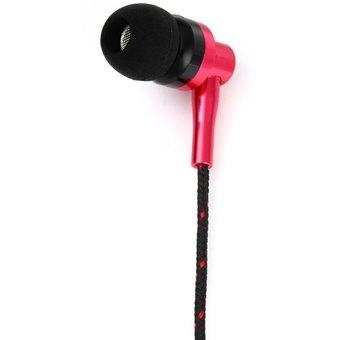 Ansee M301 Super Bass In-ear Earphone 3.5mm Jack Stereo Headphone 1.2m Knitted Cable with Microphone for iPhone 6 / 6 Plus 5 5S 4 4S Samsung Smartphones MP3 Computers(Red)  