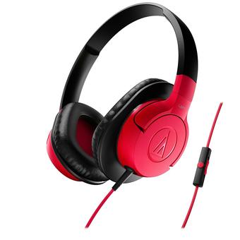 Audio-Technica ATH-AX1iS/RD Over-ear Headphones for Smartphones ATHAX1iS Red  