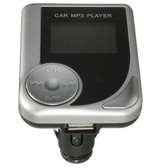 Autoleader 1.5'' LCD Car MP3 Music Audio Player FM Transmitter +Remote Support USB/TF/SD Silver (Intl)  