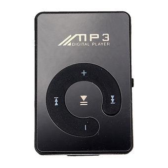 Autoleader Clip USB Mirror MP3 Music Player Support 1-32GB Micro SD TF and Earphone (Black) (Intl)  