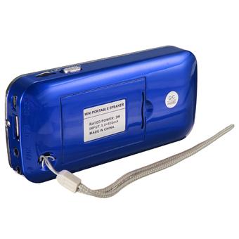 Autoleader Rechargeable Mini LCD Digital FM Radio Speaker USB TF Card Mp3 Music Player Gift Drak blue (Intl)  