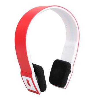 BH23 Bluetooth Wireless Headphones With Call Mic For Computer All Mobile Phone (Red)  