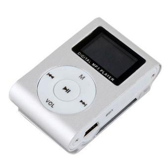 BUYINCOINS Metal Clip Digital MP3 Player (Silver)  