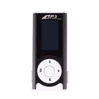 BUYINCOINS Mini Clip USB MP3 with LED Light (Black)  