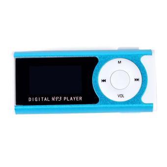 BUYINCOINS Mini Clip USB MP3 with LED Light (Light Blue)  