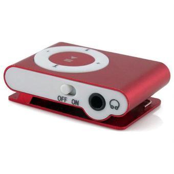 BUYINCOINS USB MP3 Music Media Player Support 1 - 8GB Micro SD TF (Red)  