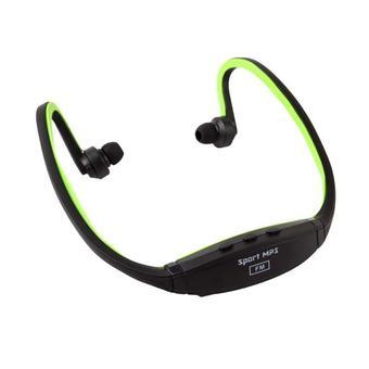 BUYINCOINS Wireless Stereo Neckband Sport Headphone Green  