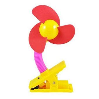 Baby Clip-on Mini Stroller Fan Cute Crib Cooling Fans (Red)  