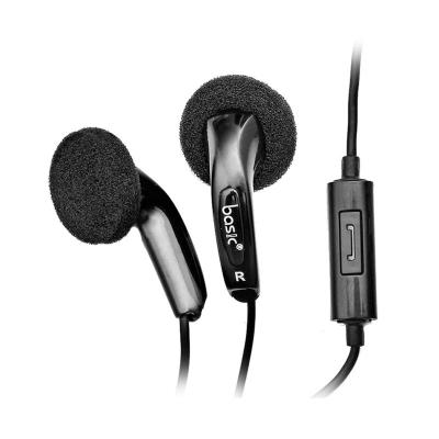 Basic Earbuds with Mic EB-12 Hitam Earphone