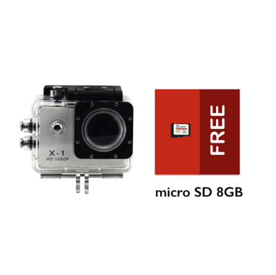 Bcare Bcam X-1 - Action camera 12 MP 1080P- Silver - Free Micro SD 8Gb