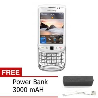 Blackberry Torch 9800 - 4GB - Putih + Gratis Power Bank 3000mAh  
