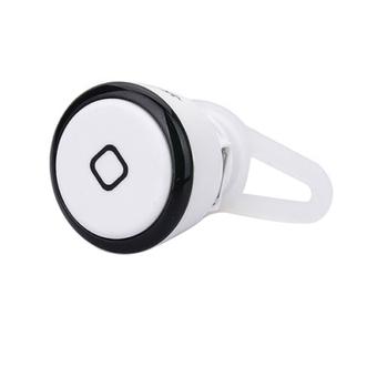 Bluelans Wireless Mono Handsfree Earbud Bluetooth Headset White with Black Edge  