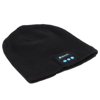 Bluetooth 3.0 Music Beanie Hat Unisex Winter Warm Knitted Cap with Stereo Headphone and Microphone (Black) (Intl)  