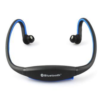 Bluetooth Sports Headset dengan Microphone - Headphone Android iPhone BTH-404 Hitam - Biru  