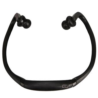 Bluetooth Sports Headset dengan Microphone - Headphone android iphone BTH-404 Hitam  