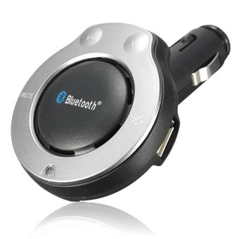 Bluetooth Wireless Auto Car Speakerphone USB Stereo Headset Adapter Handsfree Silver (Intl)  