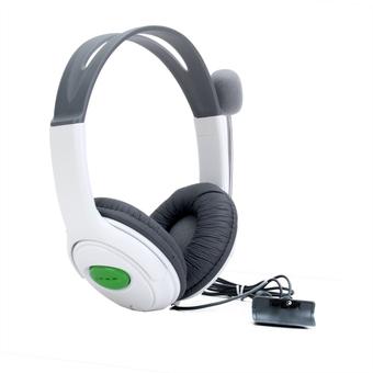 BolehDeals Headset with Microphone and Volume Control for Xbox 360 - White/Gray  