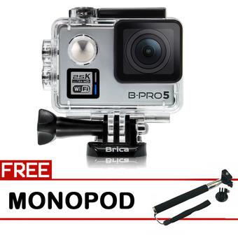 Brica Action Camera B-Pro 5 Alpha Plus - Silver + Gratis Monopod PY 011 B-Bpro  