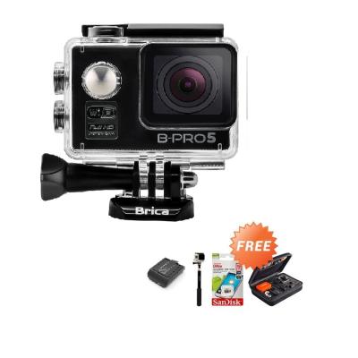 Brica Alpha Edition Black Action Cam + Sandisk 16 GB + SMP 07 Tongsis + Small Bag + Baterry Charger