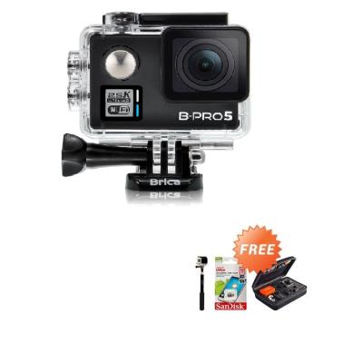 Brica Alpha Plus Black Action Cam + Sandisk 16 GB + SMP 07 Tongsis + Small Bag