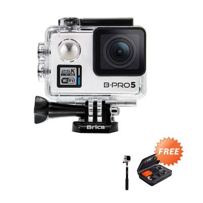 Brica Alpha Plus Silver Action Cam + Tongsis + Small Bag