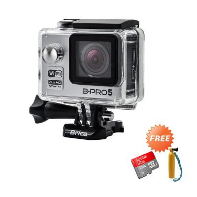 Brica B-PRO 5 Alpha Edition Silver Action Camera [12 MP] + Handgrip + SanDisk