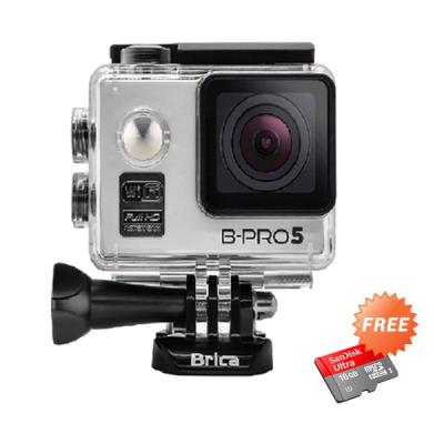 Brica B-PRO 5 Alpha Edition Silver Action Camera [12 MP] + SanDisk