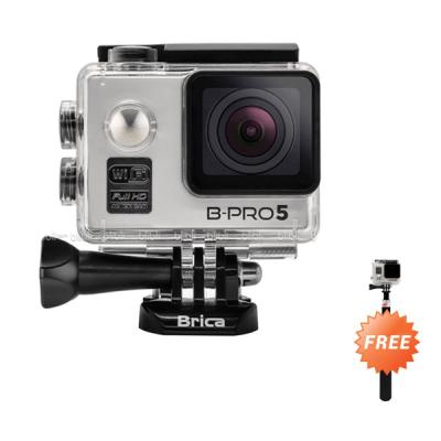 Brica B-PRO 5 Alpha Edition Silver WiFi Action Camera + Attanta Tongsis