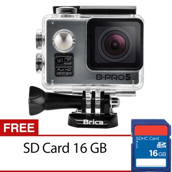 Brica B-PRO5 Alpha Edition, Action Cam WiFi - 12 MP - Charcoal + Gratis SD Card 16GB  